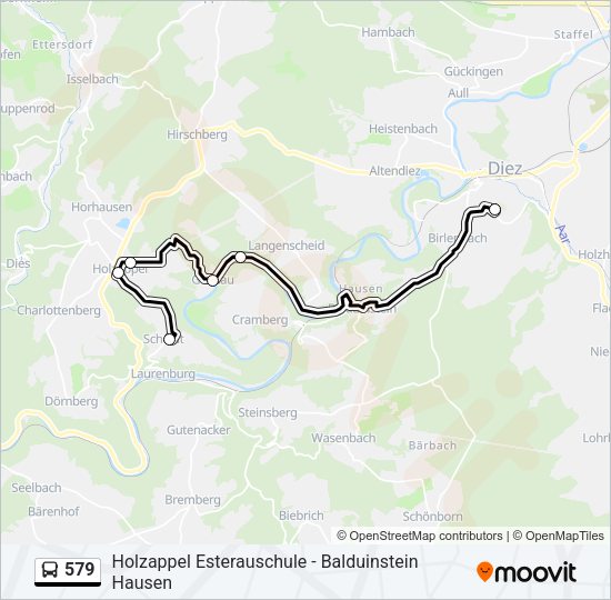 579 Bus Line Map