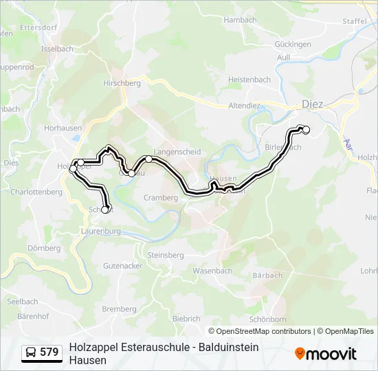 579 Bus Line Map
