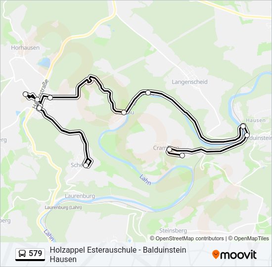 579 Bus Line Map