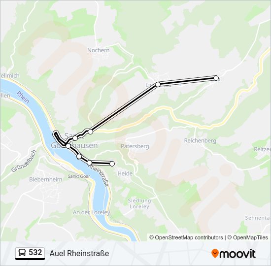 532 Bus Line Map