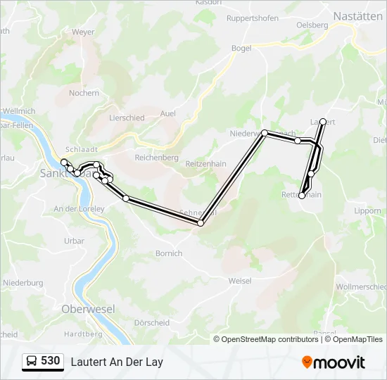530 Bus Line Map