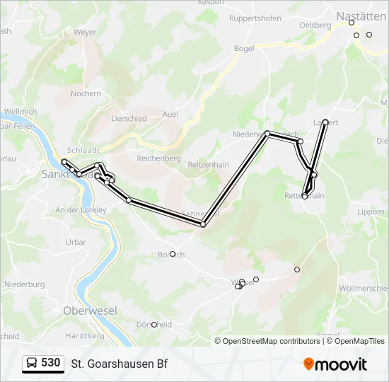 530 Bus Line Map