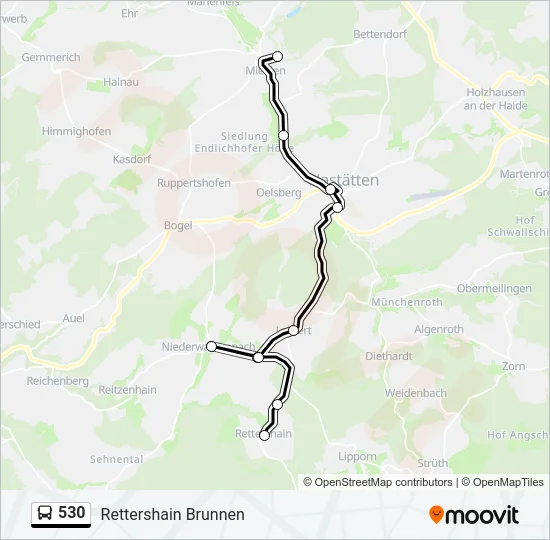 530 Bus Line Map