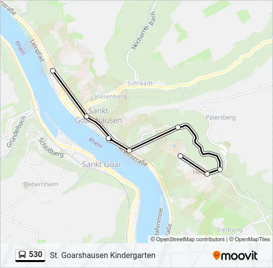 530 Bus Line Map