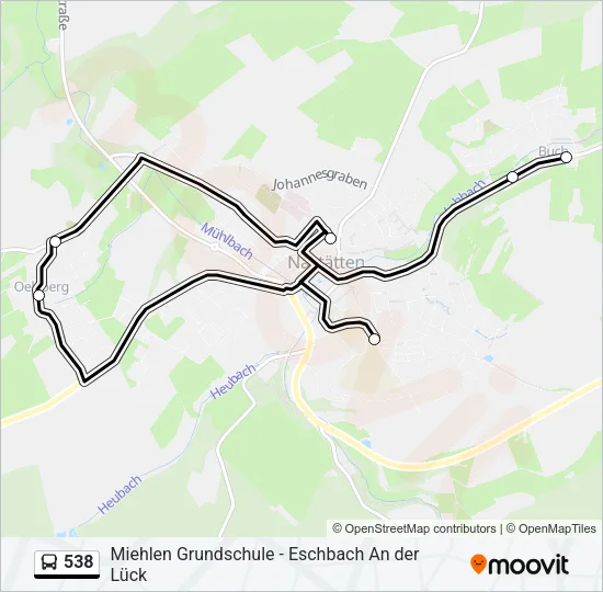 538 Bus Line Map