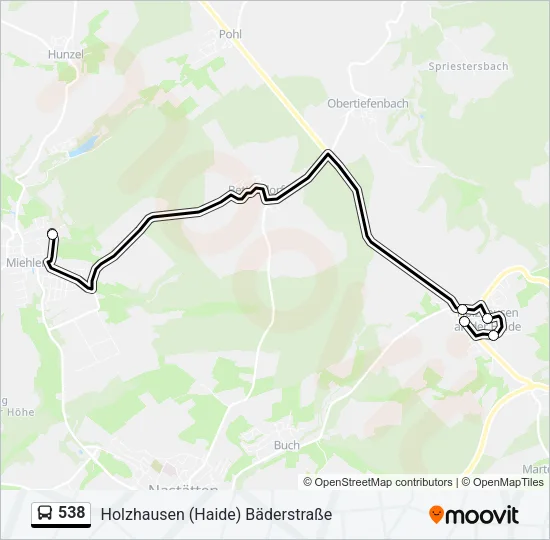 538 Bus Line Map