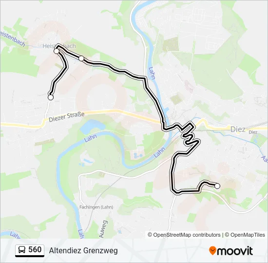 560 Bus Line Map