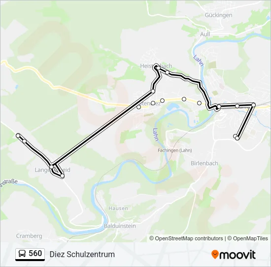 560 Bus Line Map