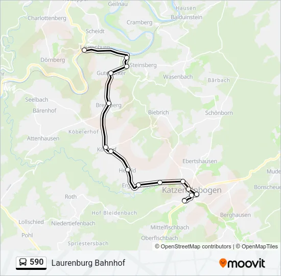 590 Bus Line Map