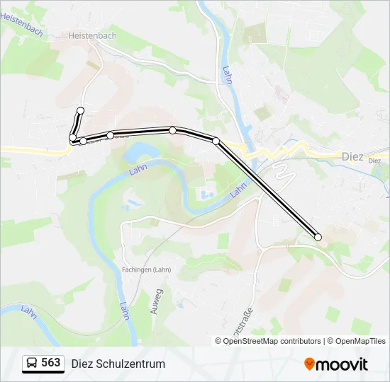 563 Bus Line Map
