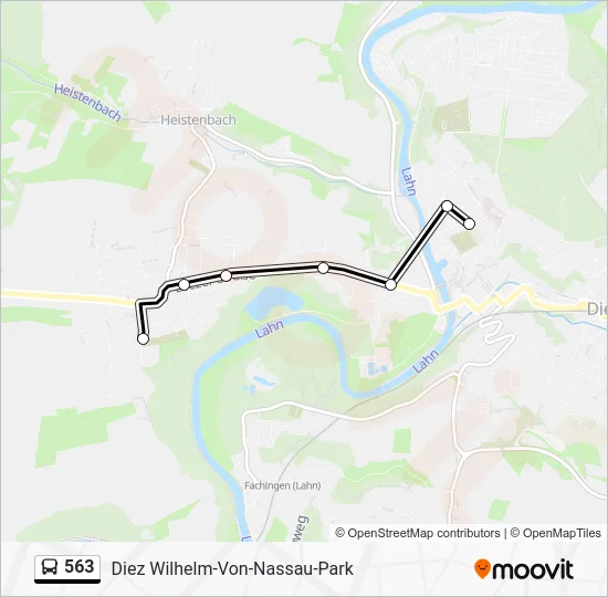 Автобус 563: карта маршрута