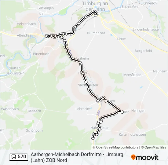 570 Bus Line Map