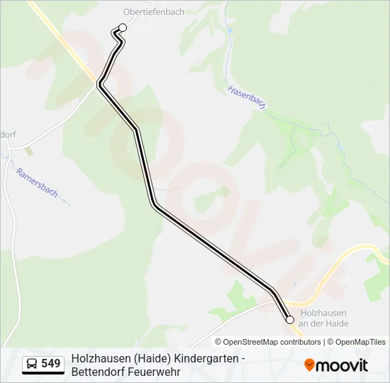 549 Bus Line Map