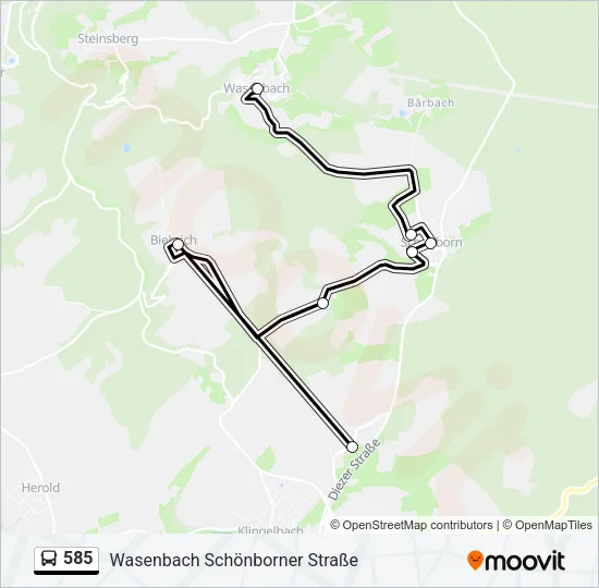 585 Bus Line Map