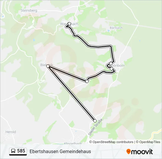 585 Bus Line Map