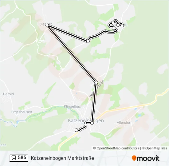 585 Bus Line Map