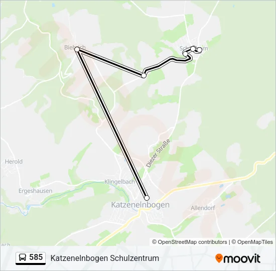 585 Bus Line Map