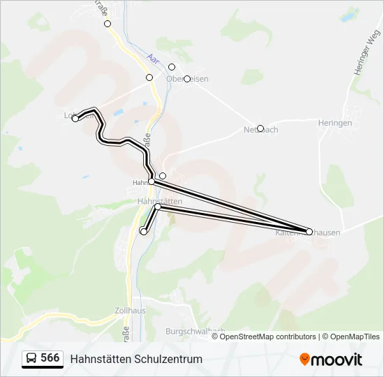 566 Bus Line Map