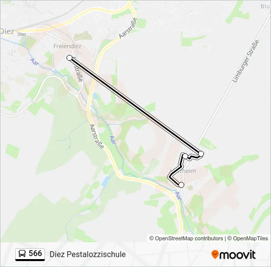 566 Bus Line Map