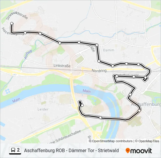2 Bus Line Map