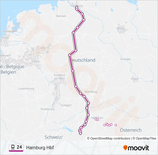 24 Train Line Map