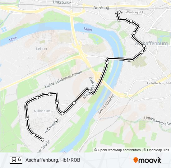 6 bus Line Map