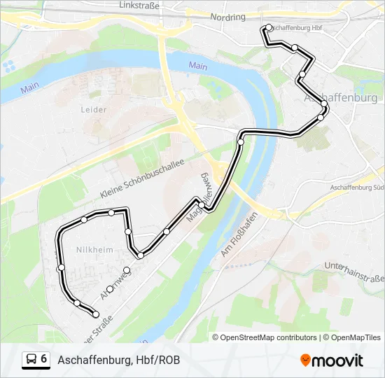 6 Bus Line Map
