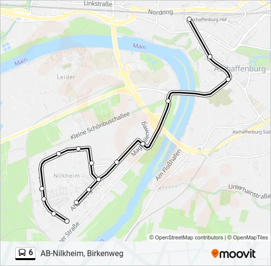 6 Bus Line Map
