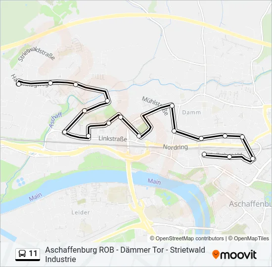 11 Bus Line Map