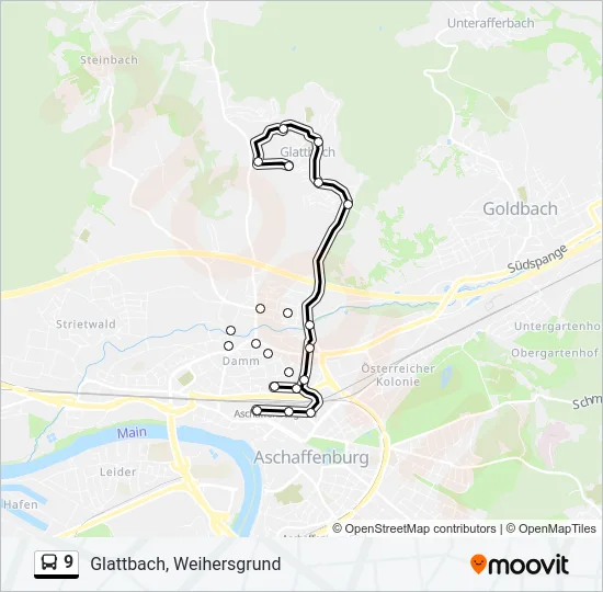 9 Bus Line Map