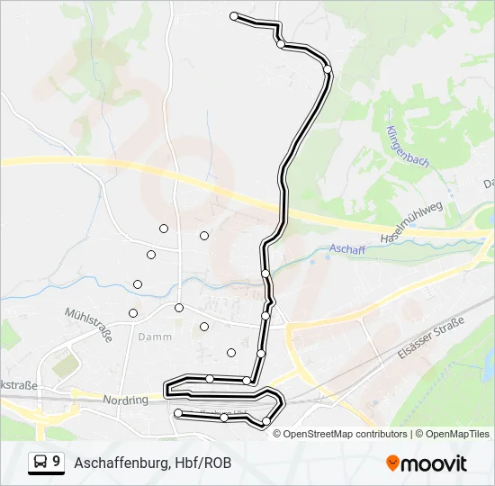 9 Bus Line Map
