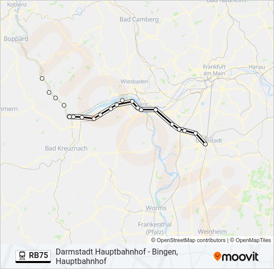 RB75 Train Line Map