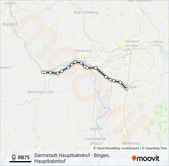 RB75 Train Line Map