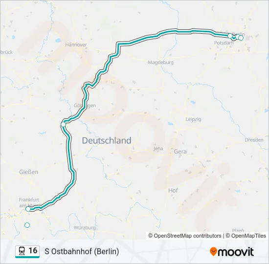 16 Train Line Map