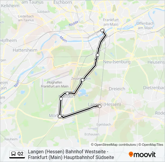 Q2 Bus Line Map