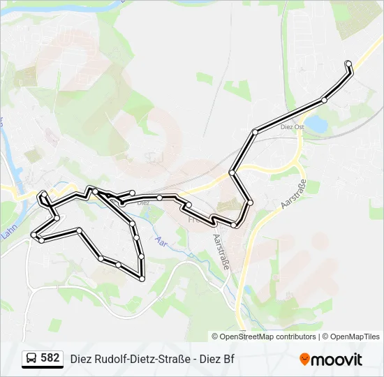582 Bus Line Map