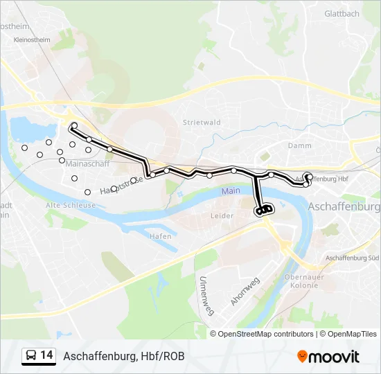 14 Bus Line Map