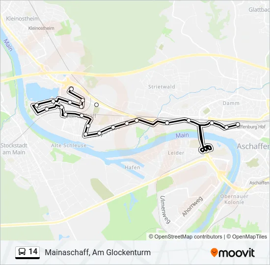 14 Bus Line Map
