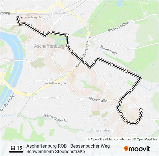 15 Bus Line Map