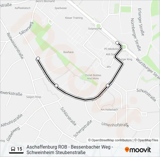 15 Bus Line Map