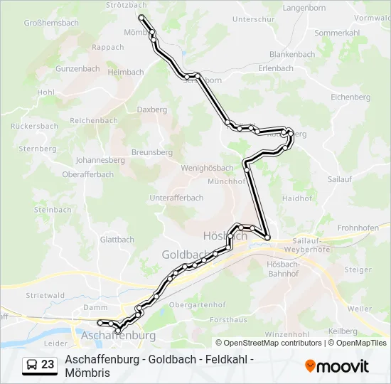 23 Bus Line Map