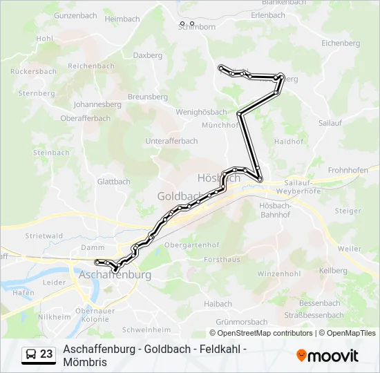 23 Bus Line Map