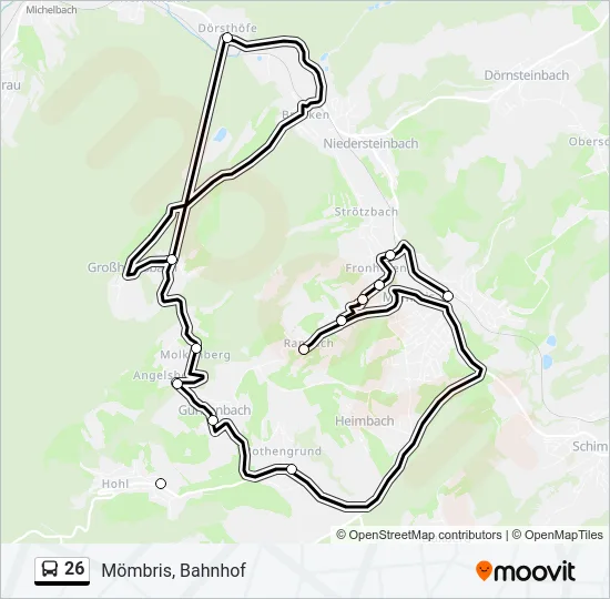 26 Bus Line Map