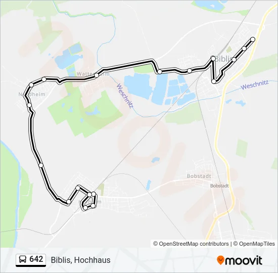 642 Bus Line Map