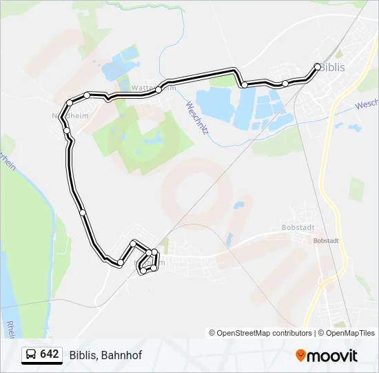 642 Bus Line Map