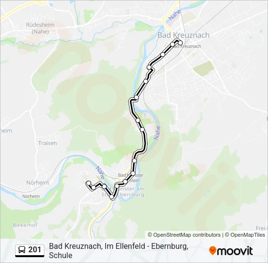 201 Bus Line Map