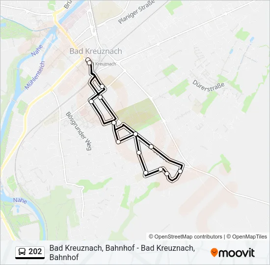202 Bus Line Map