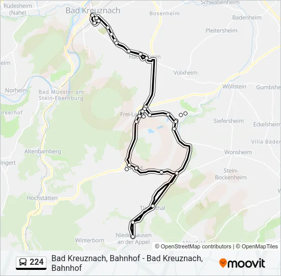224 Bus Line Map