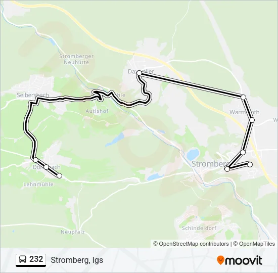 232 Bus Line Map