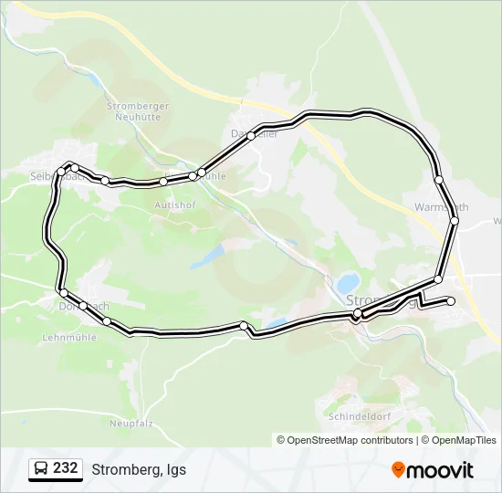 232 Bus Line Map